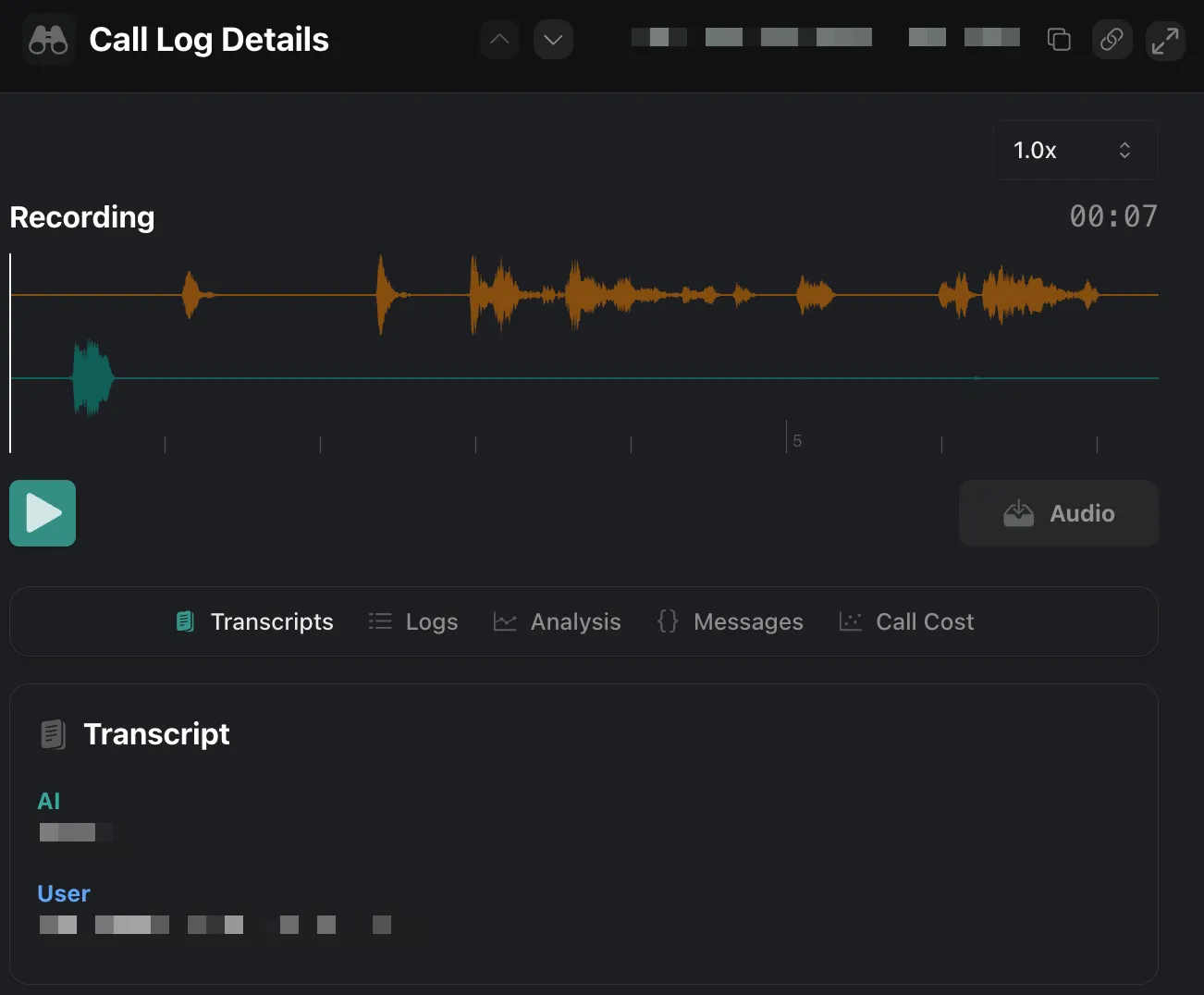 Call Artifact Recording