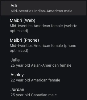 Additional Vapi Voices