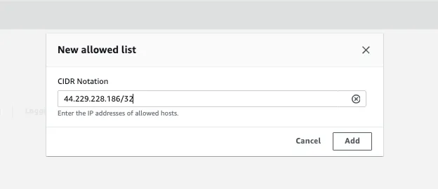 Whitelist IP 1