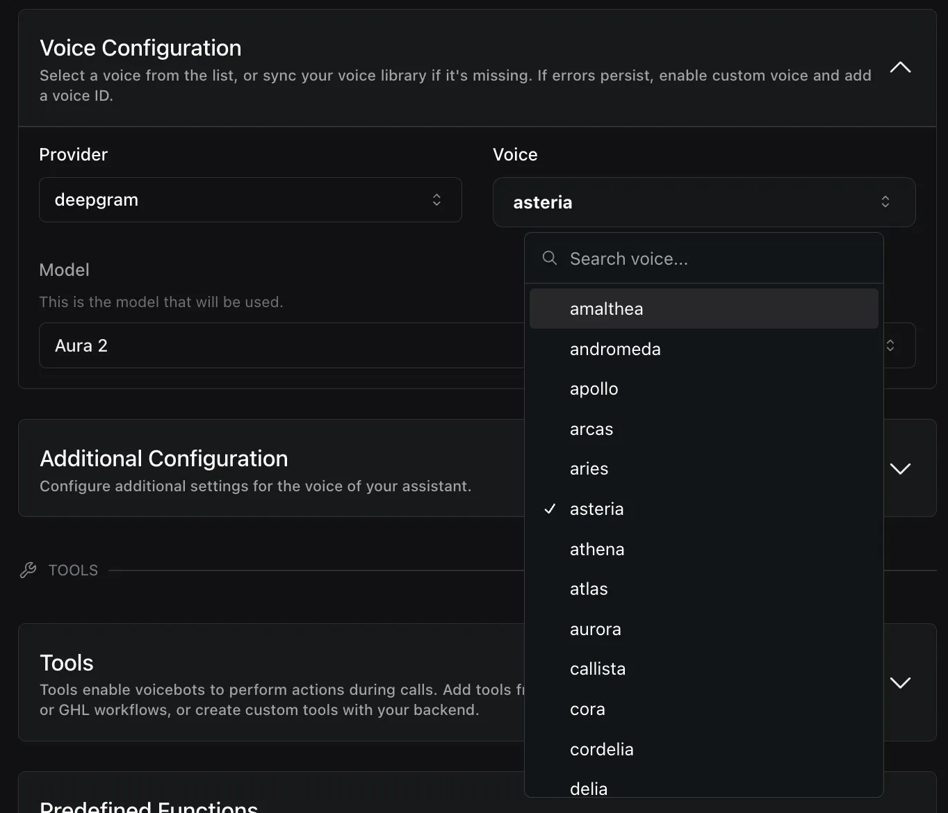 Expanded Deepgram Voice Options