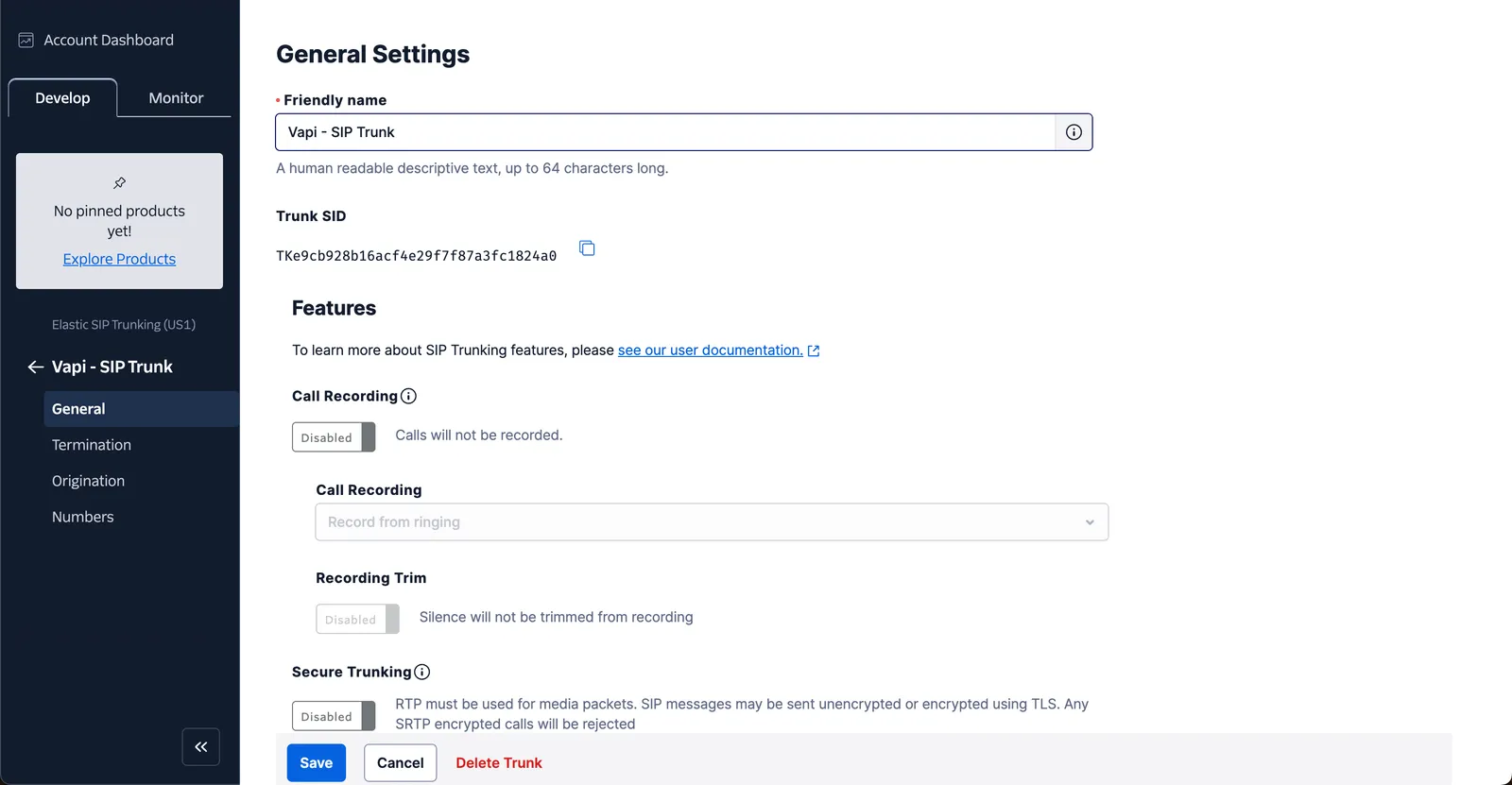 Twilio SIP Trunk