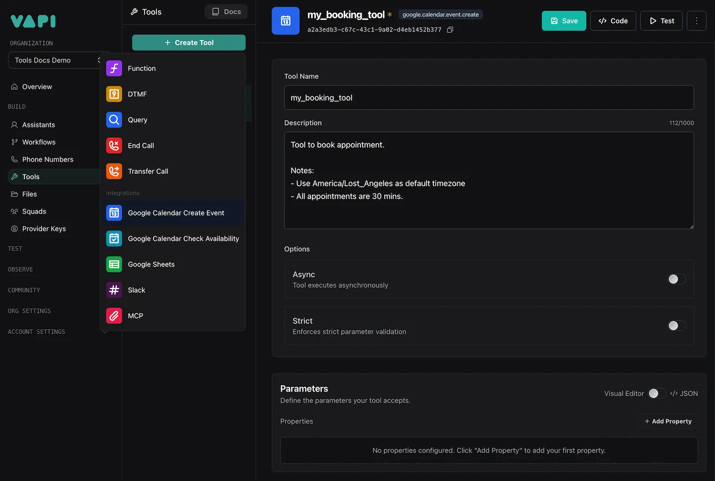 Tool Configuration