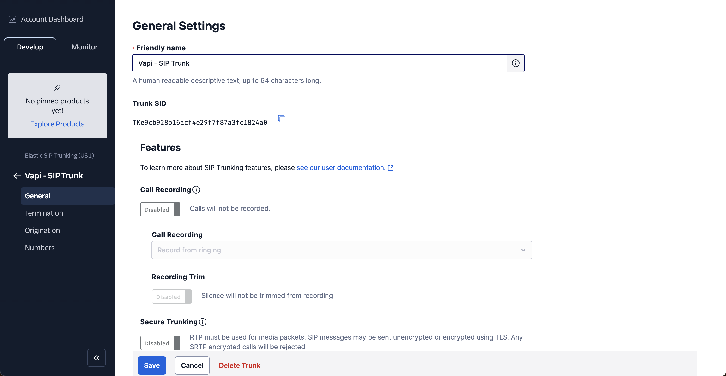 Twilio SIP Trunk